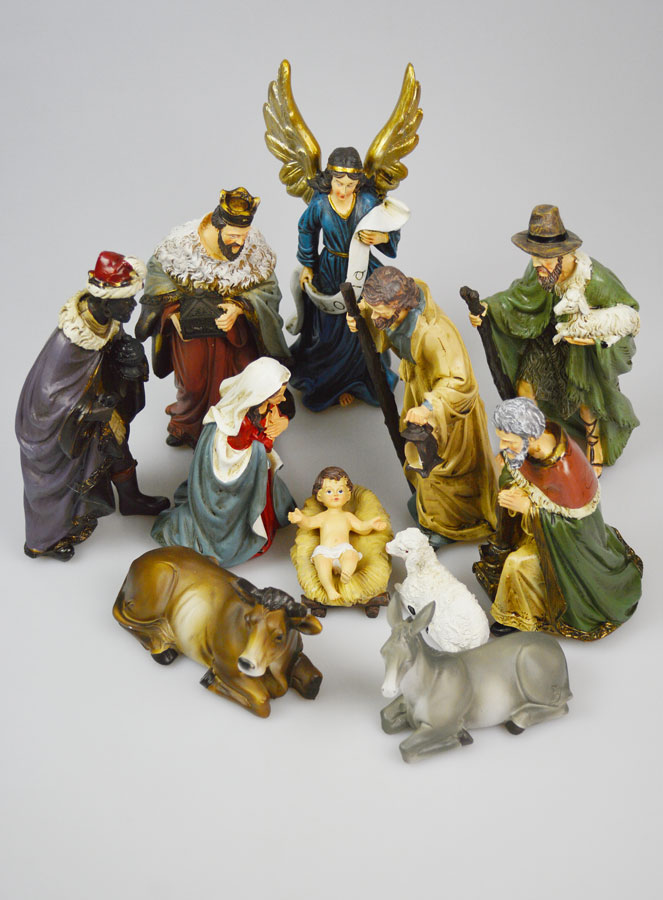 Crèche de Noël Complète - 11 Santons de 20cm (pic 2)