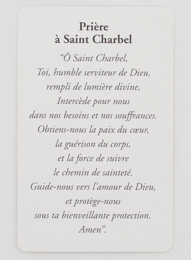 Carte de Prière à Saint Charbel (pic 2)