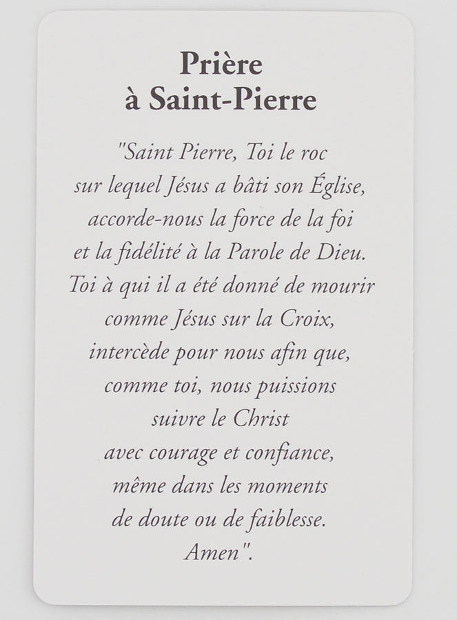 Carte de Prière à Saint Pierre (pic 2)