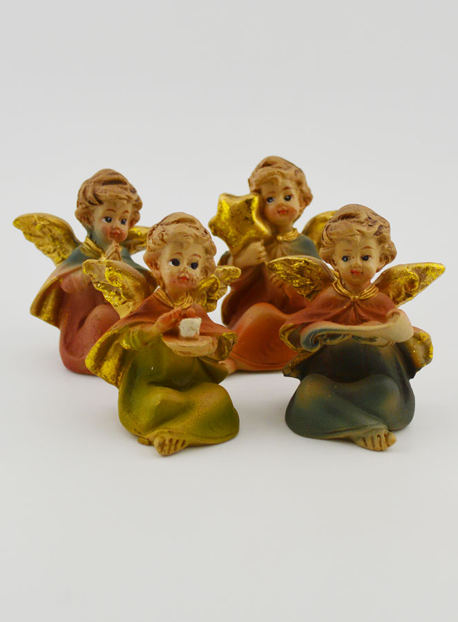 Statues Anges Gardiens - Assortiment de 4 Anges en Résine (pic 1)