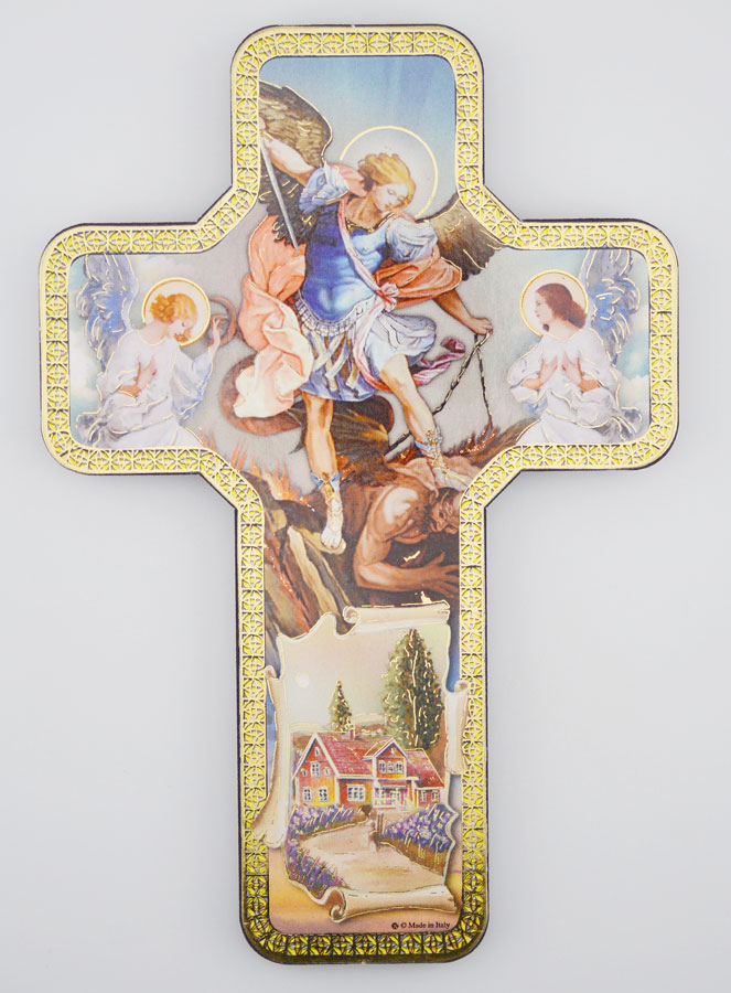 Icône Saint Michel Archange - Croix 18cm (pic 1)
