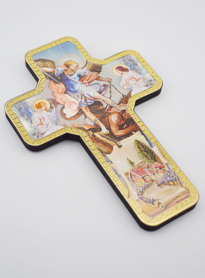 Icône Saint Michel Archange - Croix 18cm (pic 3)