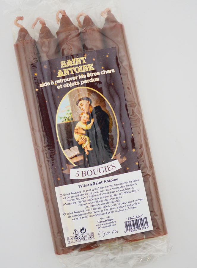 Bougies Teintées Masse Saint Antoine 14cm - Lot de 5 (pic 2)