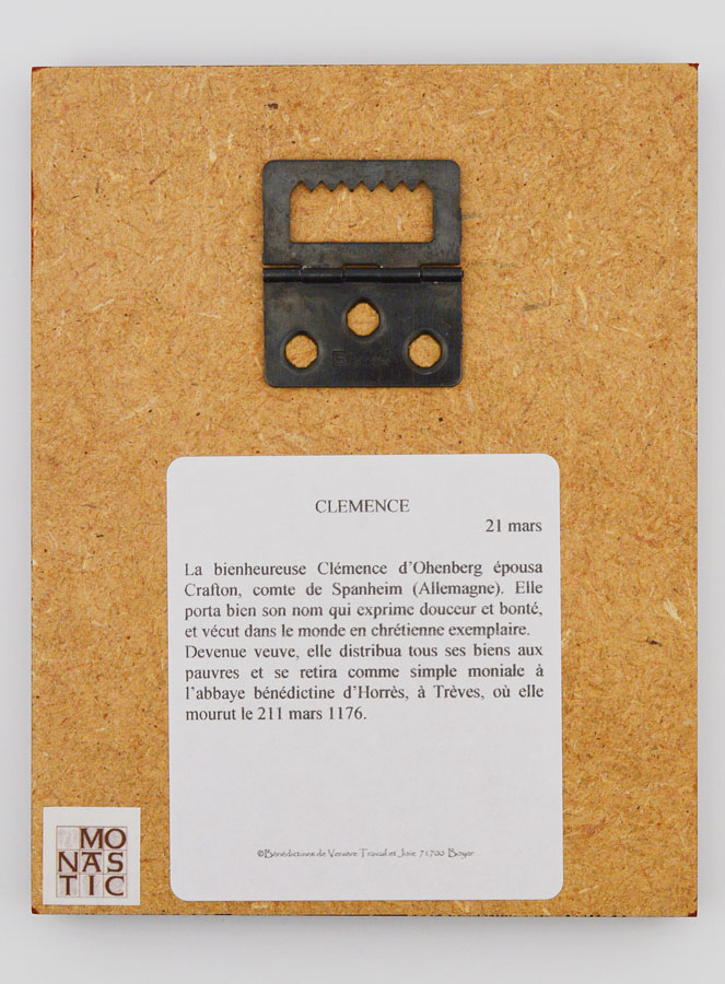 Icône Cadre Prénom Clémence - Artisanat Monastique (pic 4)