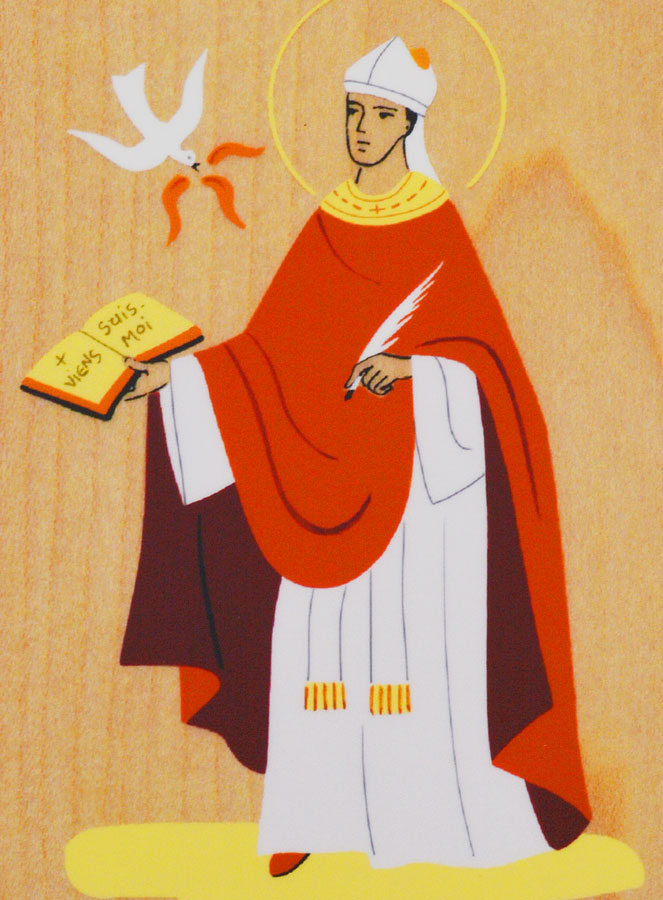 Icône Cadre Prénom Saint Augustin - Artisanat Monastique (pic 2)