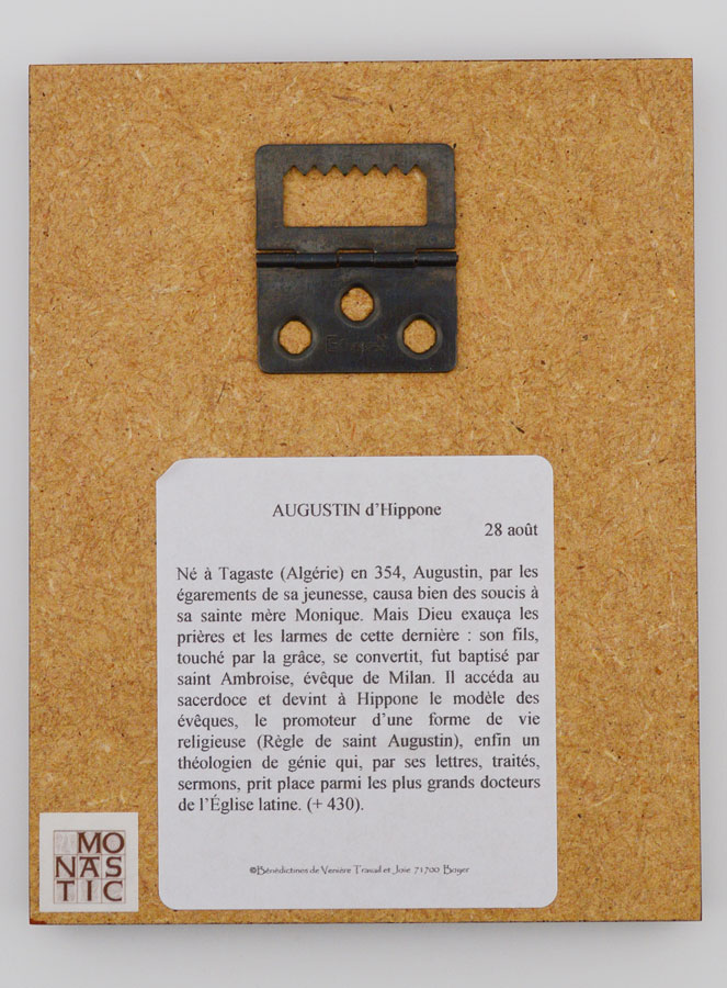 Icône Cadre Prénom Saint Augustin - Artisanat Monastique (pic 4)
