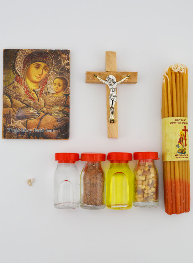 Coffret Jérusalem avec Bougies - Souvenir de Terre Sainte (pic 2)