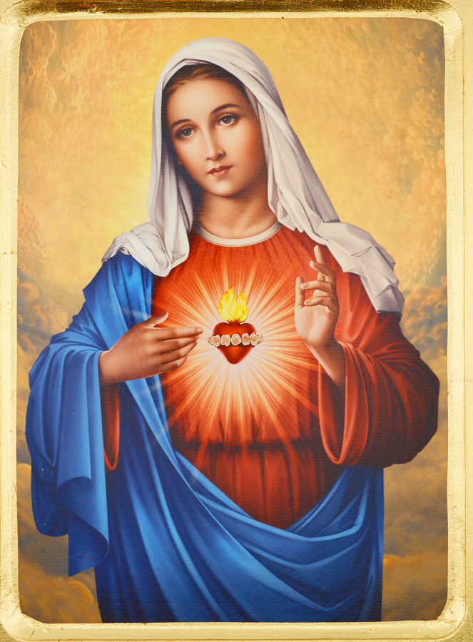 Icône Religieuse du Coeur Immaculé de Marie - 24cm (pic 2)