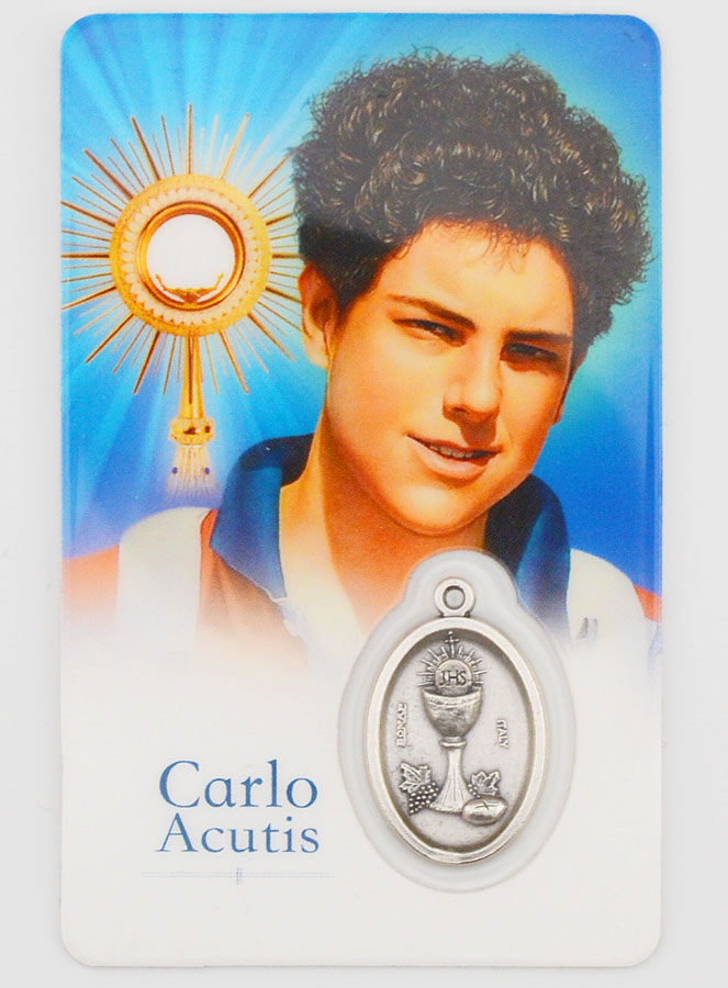 Carte de Prière et Médaille communion - Carlo Acutis (pic 1)