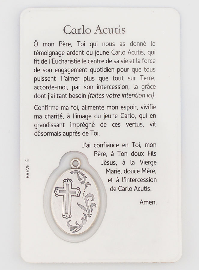 Carte de Prière et Médaille communion - Carlo Acutis (pic 2)