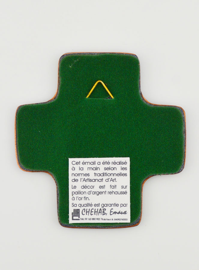 Croix Colombe du Saint Esprit en Emaux du Liban - 8cm (pic 4)
