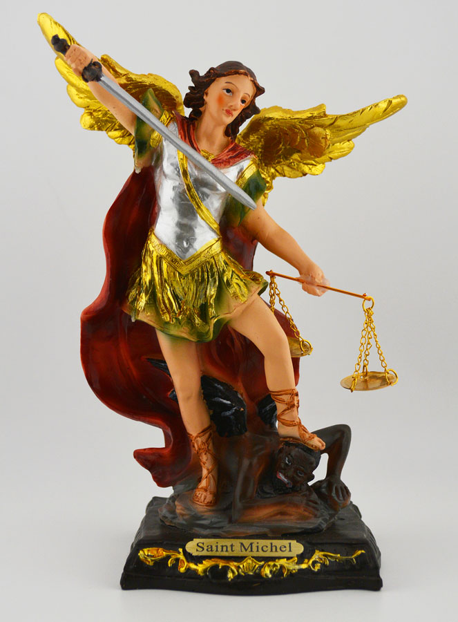 Statue Religieuse de Saint Michel Archange de la Justice  -  20cm (pic 1)