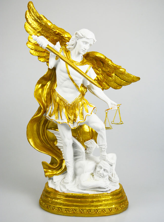 Statue Religieuse de Saint Michel avec Balance  -  40cm (pic 1)