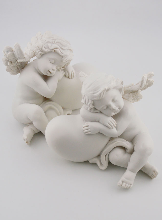 Statue Ange sur Coeur - Lot de 2 (pic 1)