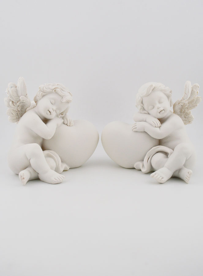 Statue Ange sur Coeur - Lot de 2 (pic 2)