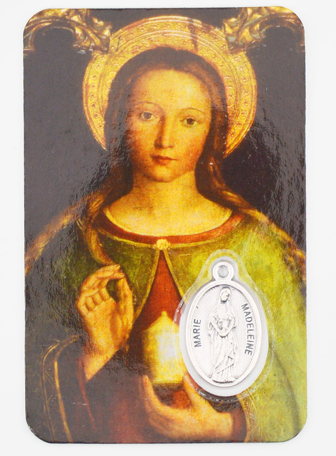 Carte de Prière & Médaille - Sainte Marie Madeleine (pic 1)