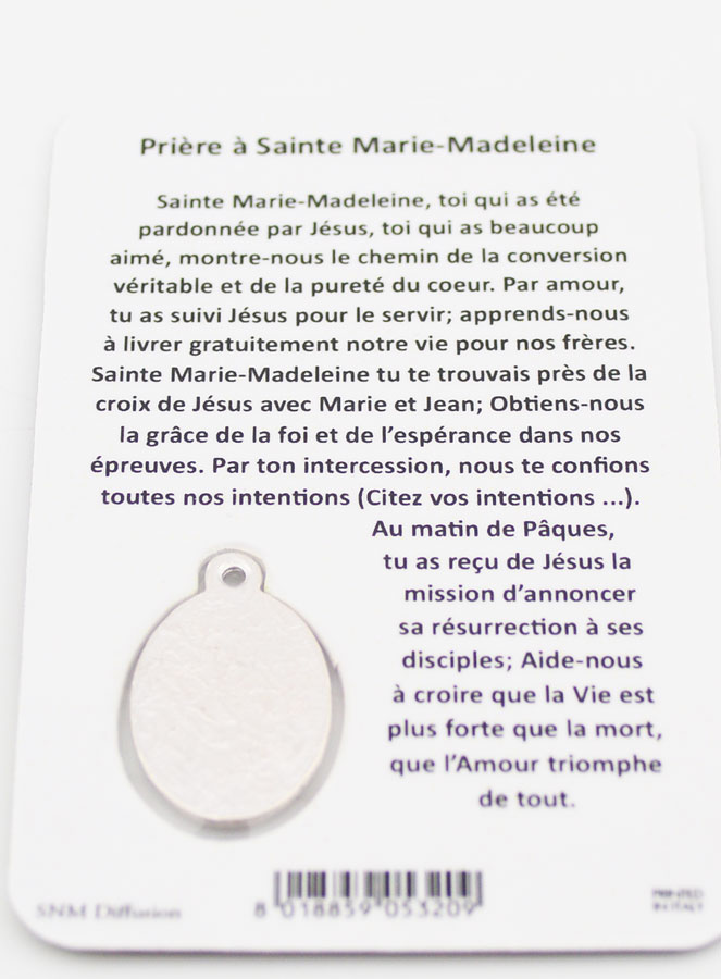 Carte de Prière & Médaille - Sainte Marie Madeleine (pic 4)