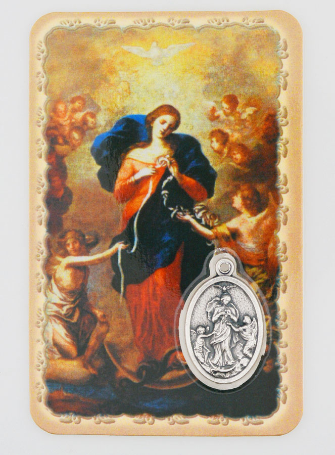 Carte de Prière & Médaille - Marie qui Défait les Noeuds (pic 1)