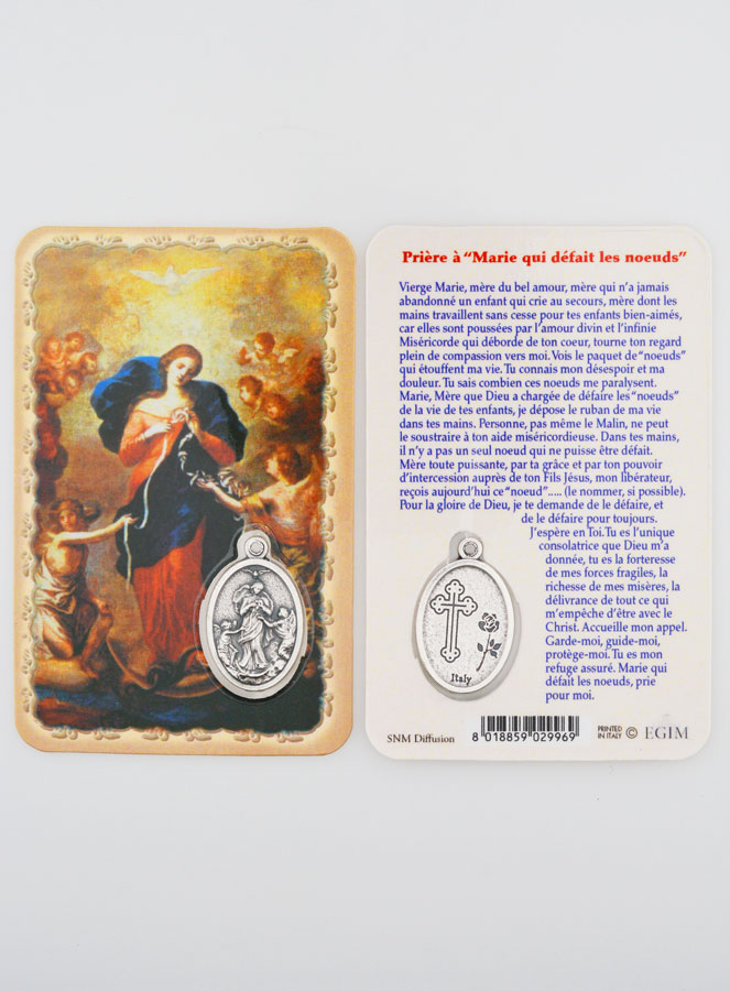 Carte de Prière & Médaille - Marie qui Défait les Noeuds (pic 3)