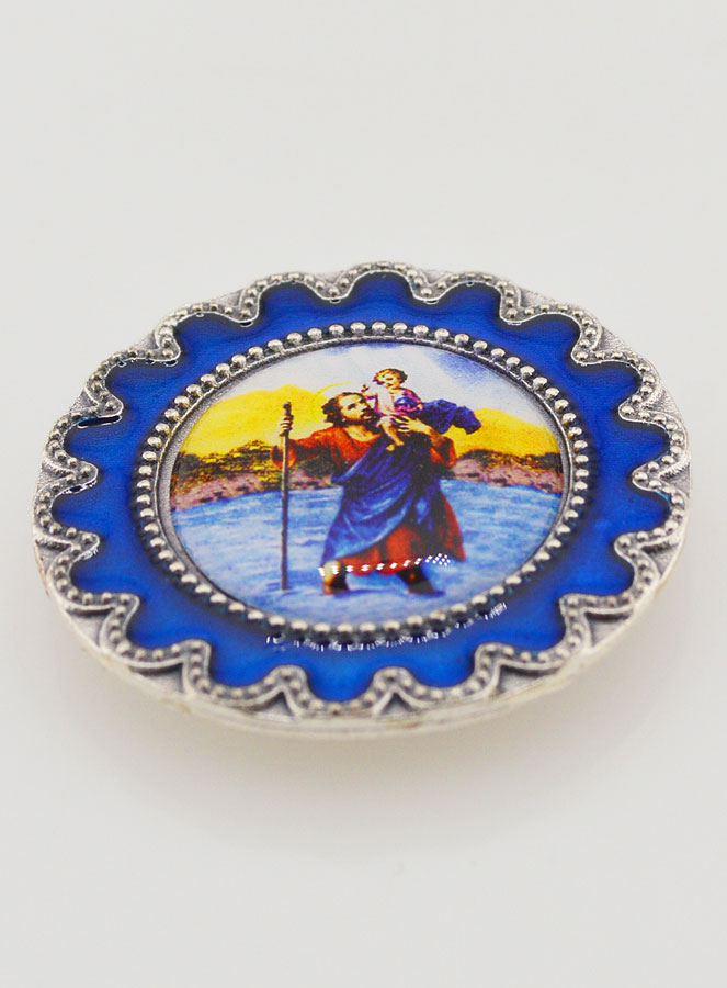Plaque Auto Magnet de Saint Christophe - 4cm (pic 2)
