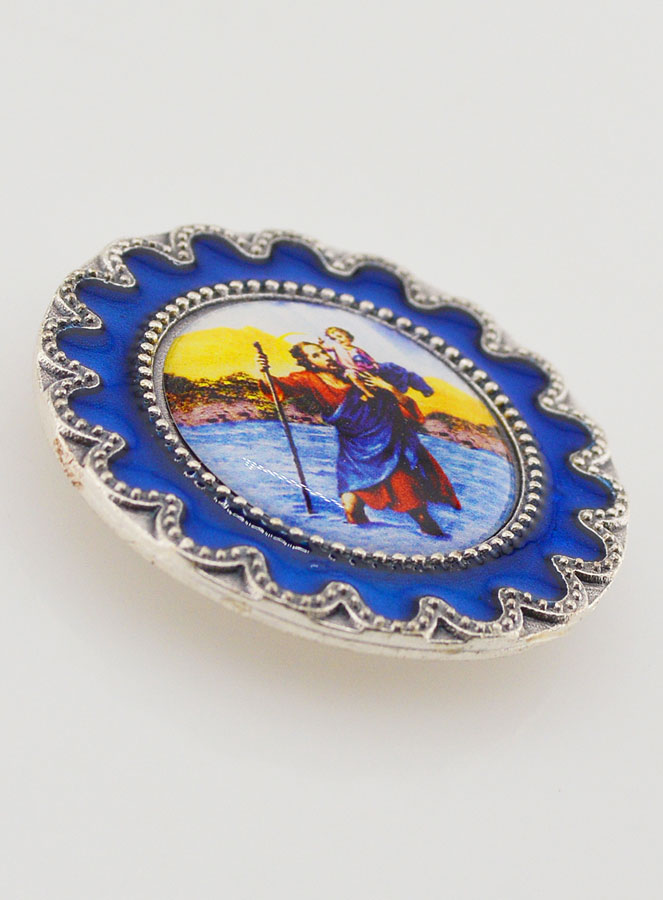 Plaque Auto Magnet de Saint Christophe - 4cm (pic 3)