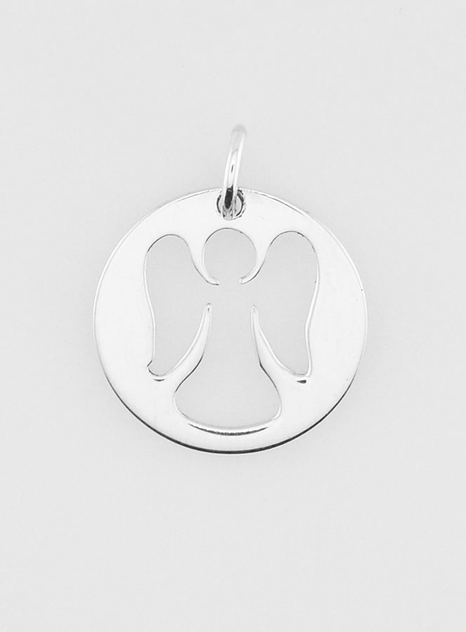 Médaille de Baptême Ange Gardien Ajourée 15mm (pic 1)