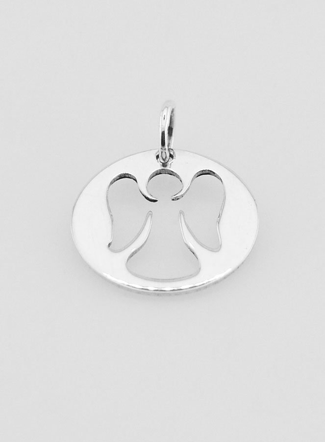 Médaille de Baptême Ange Gardien Ajourée 15mm (pic 2)