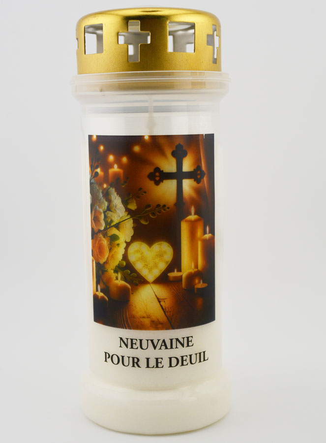 Bougie de Cimetière Pour le Deuil avec Prière (pic 3)