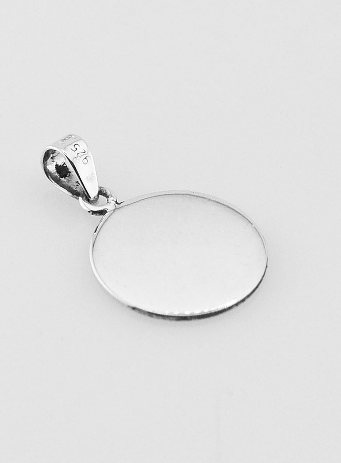 Médaille de Baptême en Argent 13mm - Vierge à l'Enfant (pic 4)