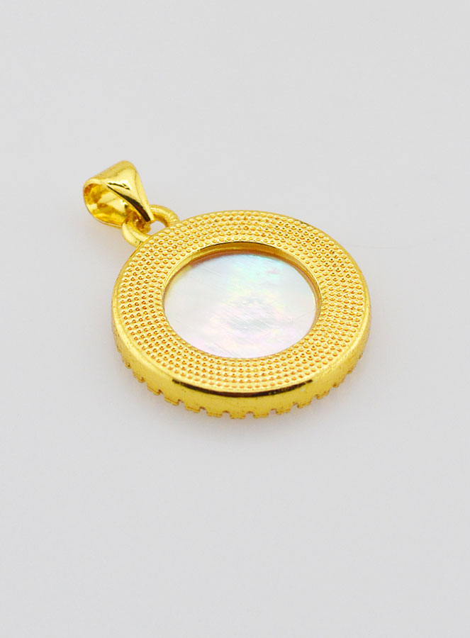 Pendentif en Nacre Croix de Saint Benoît - 22mm (pic 4)