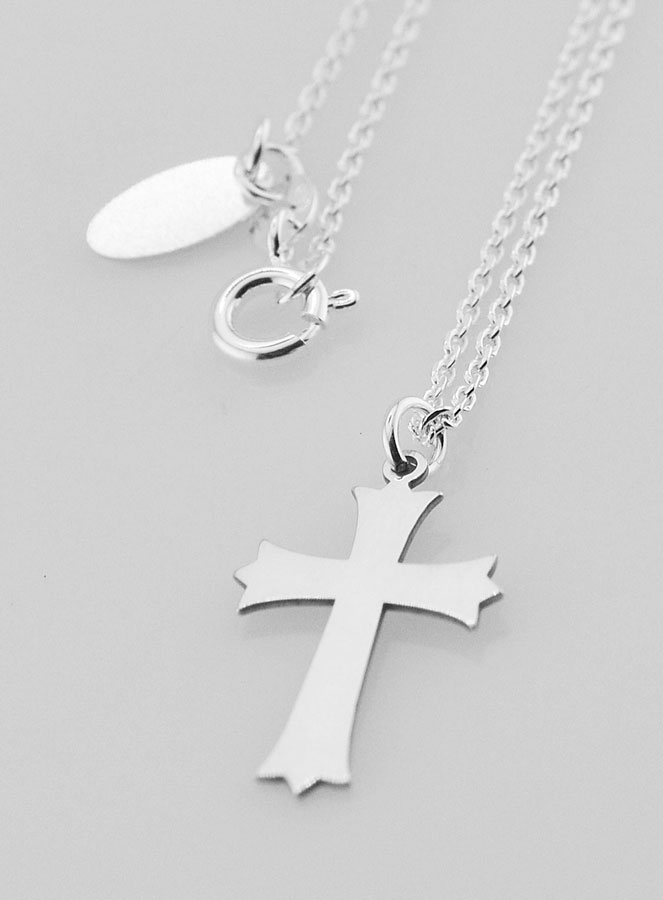 Collier Religieux & Croix - Argent 925/1000 (pic 1)