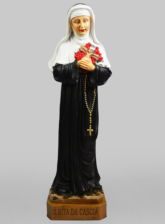 Grande Statue de Sainte Rita de Cascia - 80cm (pic 1)