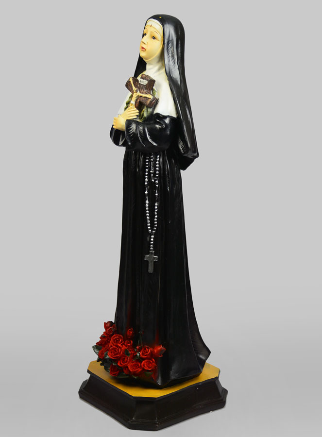 Statue Religieuse de Sainte Rita aux Roses - 60cm (pic 2)