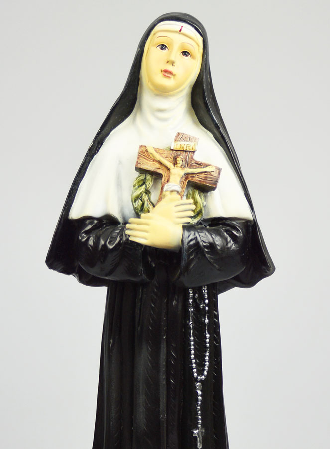 Statue Religieuse de Sainte Rita aux Roses - 40cm (pic 3)