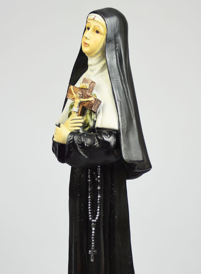 Statue Religieuse de Sainte Rita aux Roses - 40cm (pic 4)