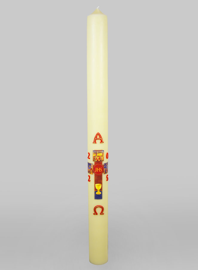 Cierge Pascal Croix Icône du Christ - 88cm (pic 1)