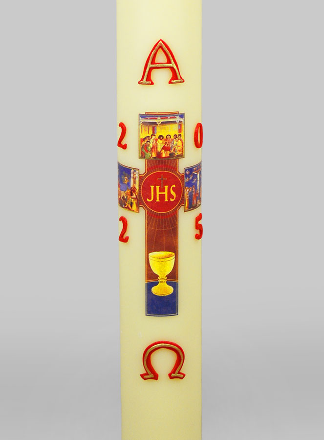 Cierge Pascal Croix Icône du Christ - 88cm (pic 3)