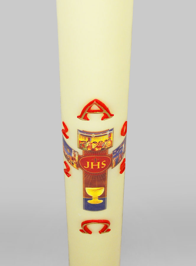 Cierge Pascal Croix Icône du Christ - 88cm (pic 4)