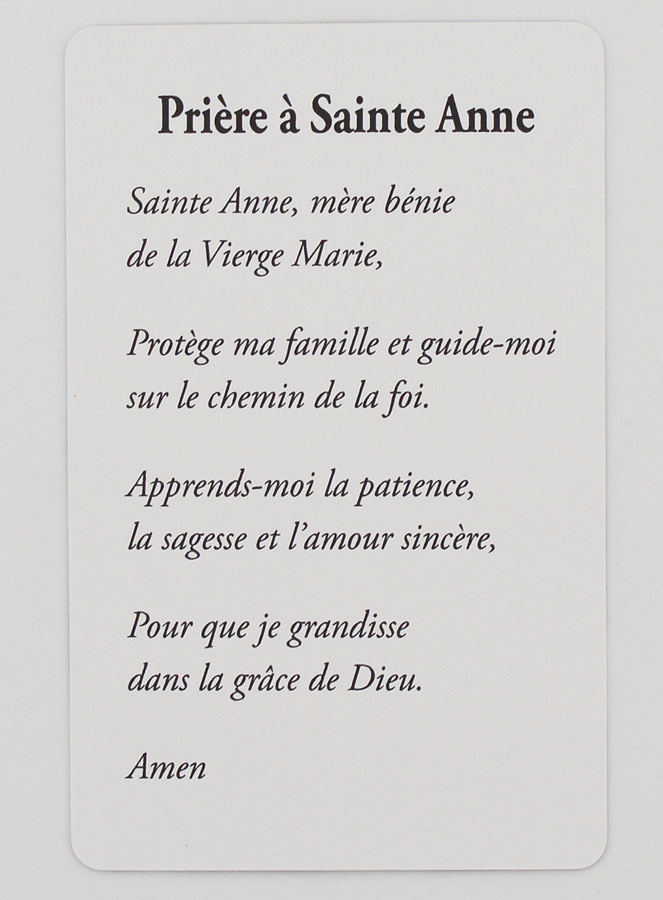 Carte de Prière à Sainte Anne (pic 2)