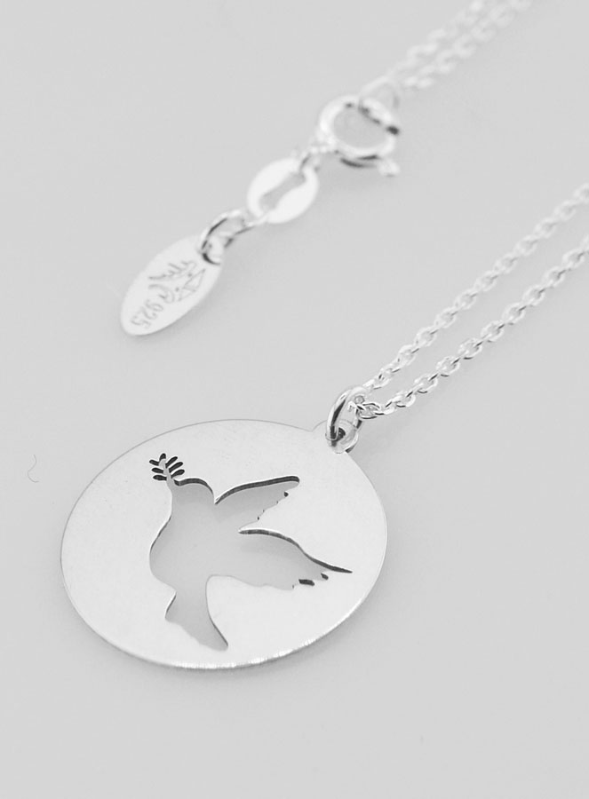 Collier Religieux Colombe - Argent 925/1000 (pic 1)