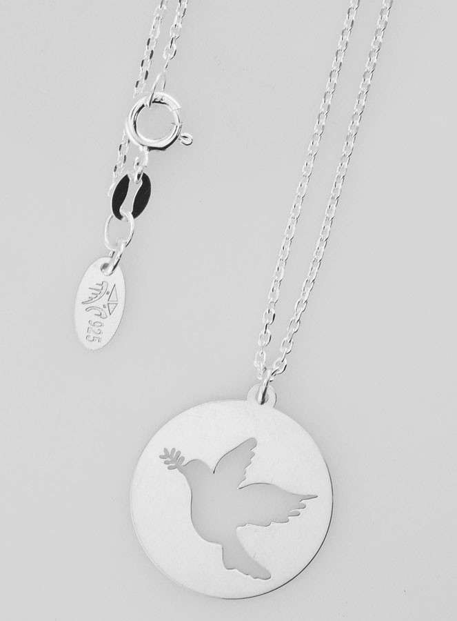 Collier Religieux Colombe - Argent 925/1000 (pic 4)