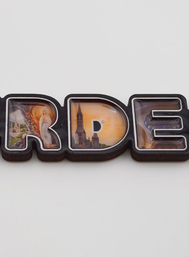 Magnet Texte de Lourdes - 17cm (pic 4)