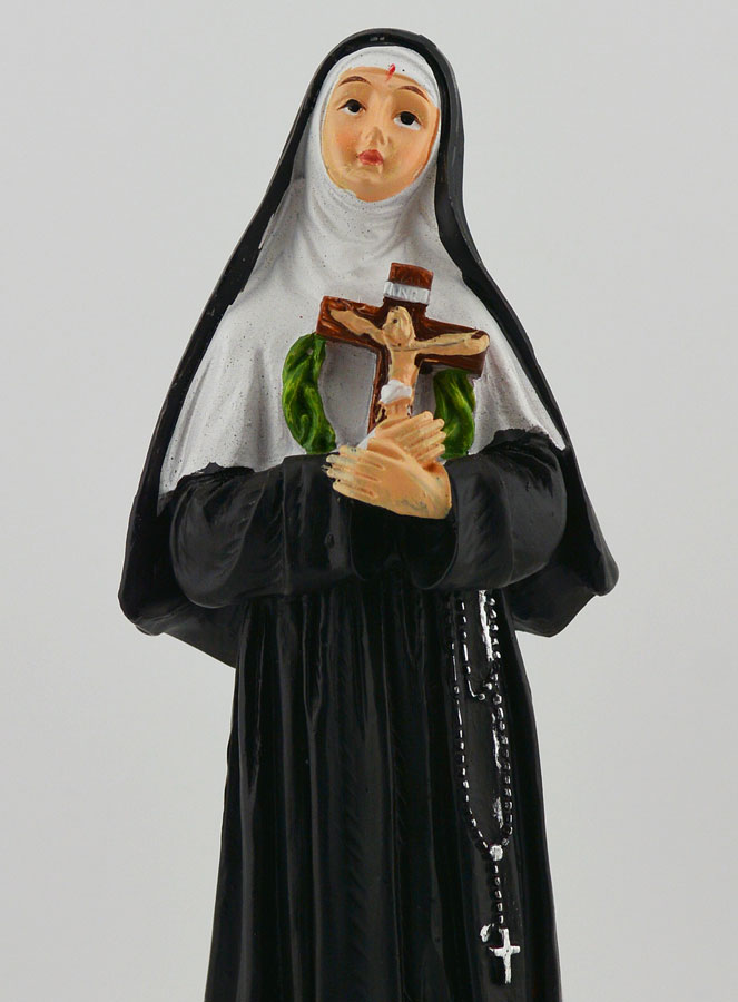 Statue Religieuse de Sainte Rita aux Roses - 20cm (pic 3)