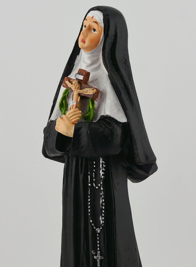 Statue Religieuse de Sainte Rita aux Roses - 20cm (pic 4)