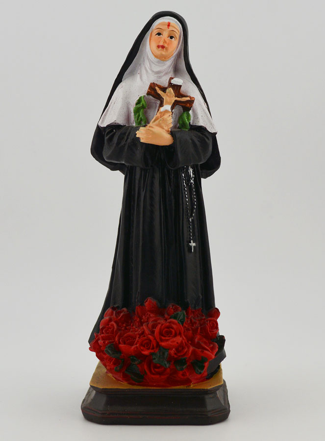 Statue Religieuse de Sainte Rita aux Roses - 13cm (pic 1)