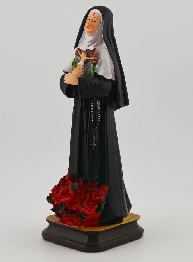 Statue Religieuse de Sainte Rita aux Roses - 13cm (pic 2)