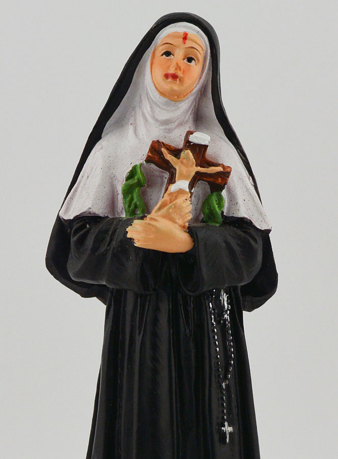 Statue Religieuse de Sainte Rita aux Roses - 13cm (pic 3)