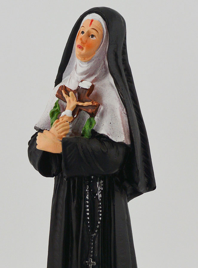Statue Religieuse de Sainte Rita aux Roses - 13cm (pic 4)