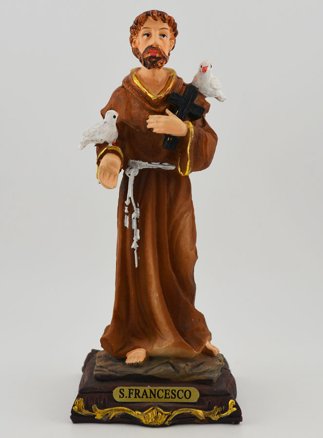 Statue Religieuse de Saint François d'Assise - 13cm (pic 1)