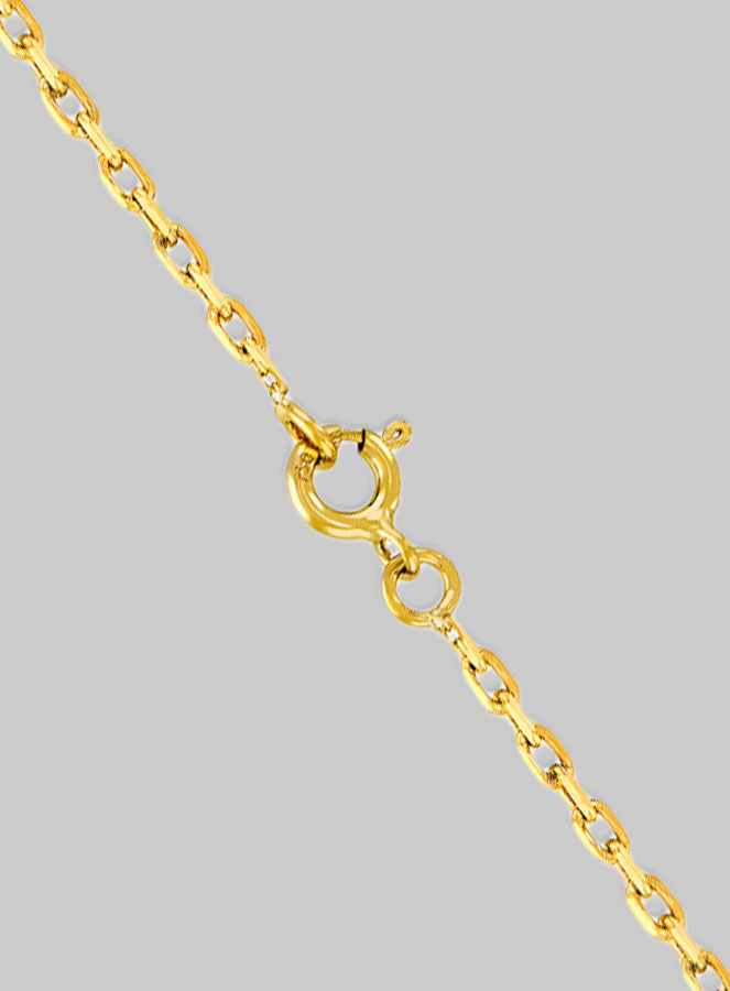 Chaîne en Or Massif 45 cm - Maille Forçat Diamantée 1,4mm (pic 2)